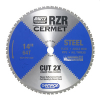 Hojas de Sierra Circulares Champion Brute RZR Cermet, Corte de Acero