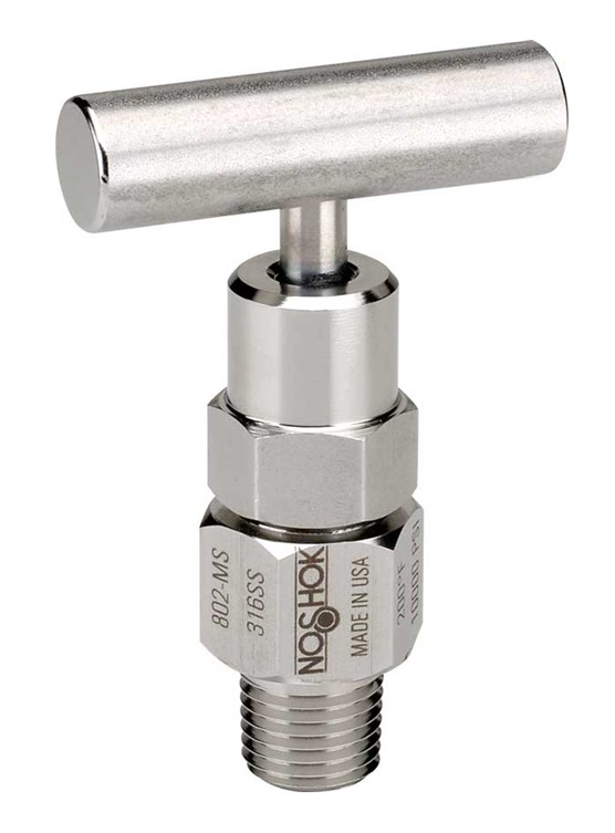 Válvulas de Aguja NOSHOK Serie 800 850 de Purga, Asiento Duro y Punta Blanda
