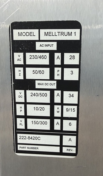 Melltrum 1 DC drive