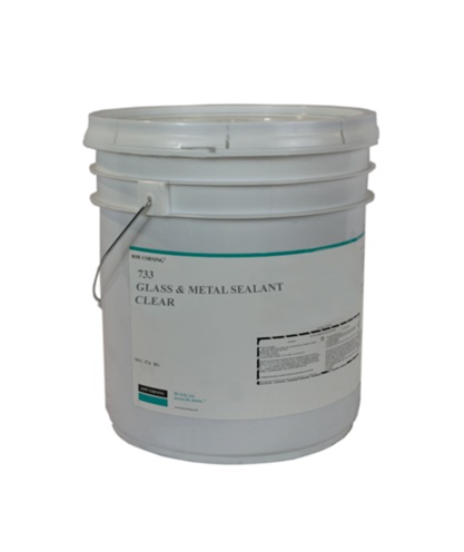 DOWSIL 733 Glass-Metal Sealant Silicone Clear 17.7 kg Pail