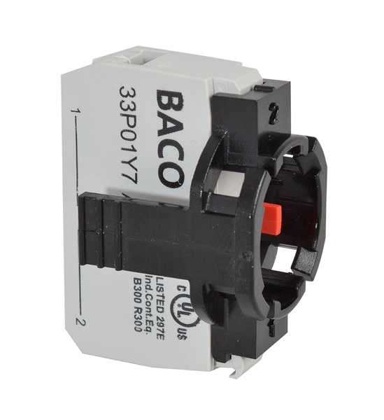 Baco 331E01Y7 22mm non-illuminated Contact Block Assembly