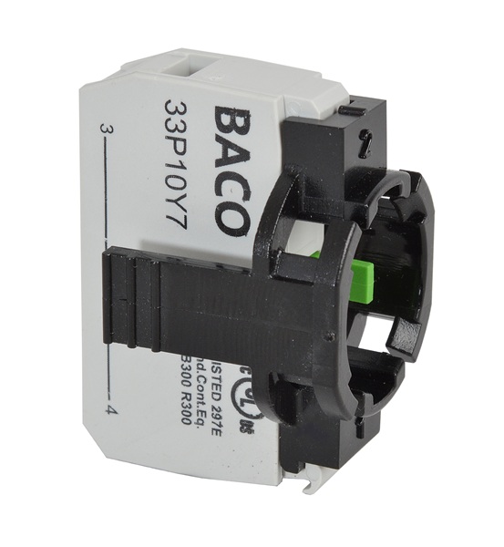 Baco 331E10Y7 22mm non-illuminated Contact Block Assembly