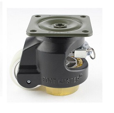 GDR 80F BLK U Leveling Caster, Black Color
